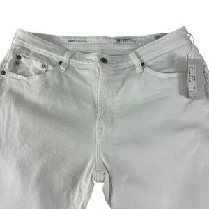 AG Adriano Goldschmied Everett Slim Straight Mens 33x34 White Jeans NEW Designer